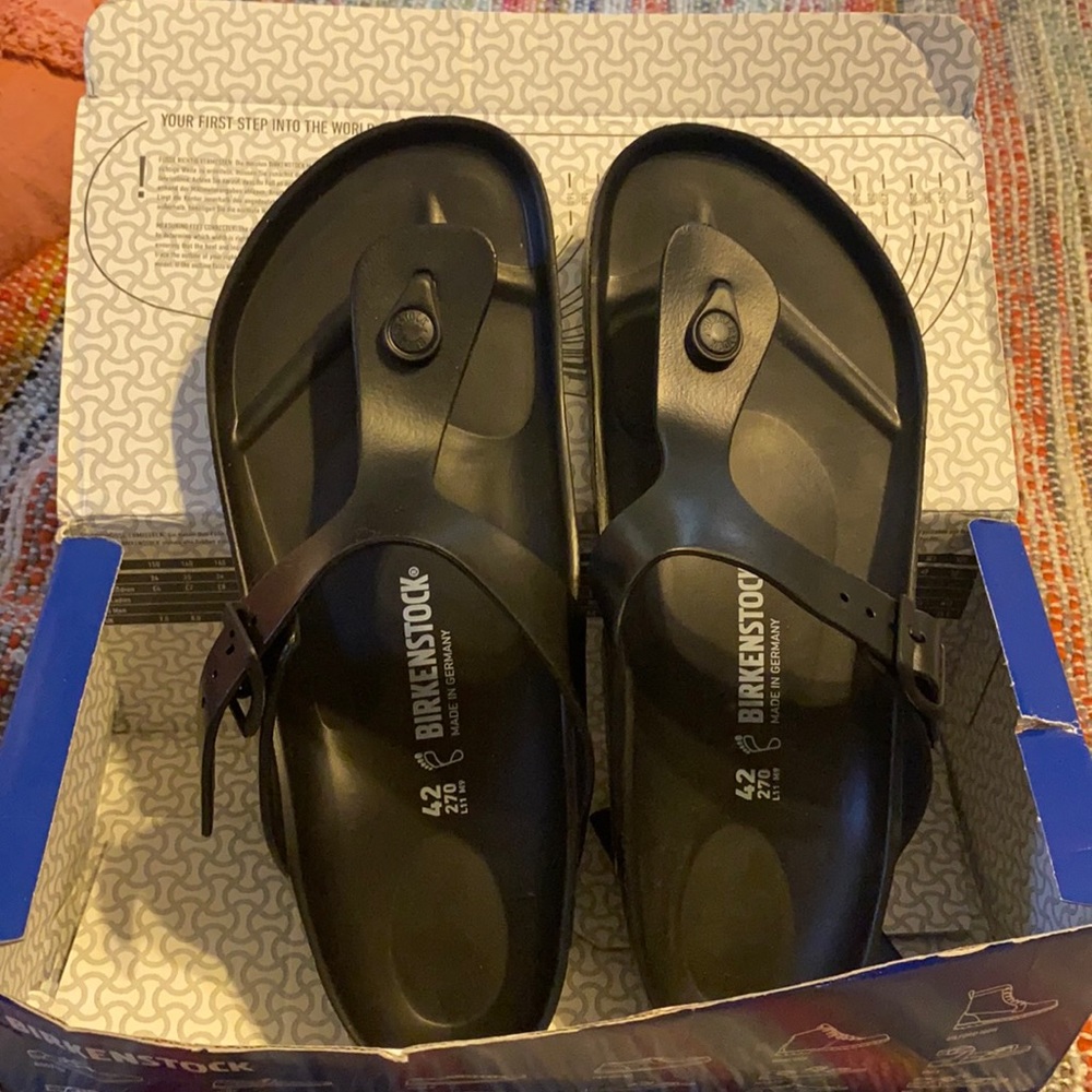 BLACK RUBBER BIRKENSTOCKS